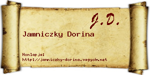 Jamniczky Dorina névjegykártya