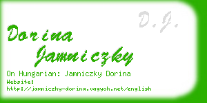 dorina jamniczky business card